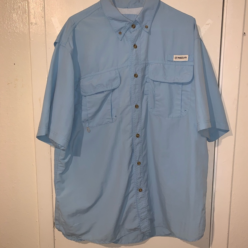 Blue bottom up shirt